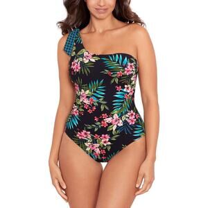 NWT Skinny Dippers Miraclesuit Flapjack Mochi Reversible One Piece Swimsuit, XL